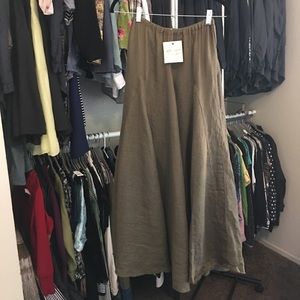 CP Shades Mocha Linen Maxi Skirt